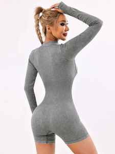 2026 High-waisted Women's Tummy <b>Control</b> Yoga Suit Quick-dry Cross Back Seamless Workout <b>Bodysuit</b> - Product Image 3