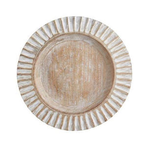 Assiettes de Présentation en Bois Naturel Haut de Gamme en Gros pour Décoration de Table de Mariage, Sous-assiettes en Bois Faits Main Élégants pour Hôtels et Restaurants - Product Image 2