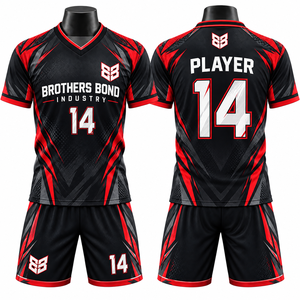 Ensemble uniforme de football pour hommes, blanc, bleu marine, or, maillot de football à manches courtes, short, motif sublimé, kit d'équipe de club - Product Image 2