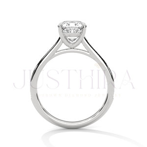 High Quality 925 Silver VVS Moissanite Diamond Ring with Round Cut and White Gold Overlay for Womens <b>Wedding</b> Engagement Ring - Product Image 2
