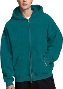 Sweat à capuche zippé 100 % coton délavé personnalisé pour homme, style vintage, streetwear, fabrication OEM Chine - Product Image 4
