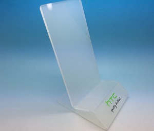 Soporte de teléfono móvil acrílico transparente único personalizado de fábrica 2025 para accesorios de escritorio de oficina organización de escritorio - Product Image 1