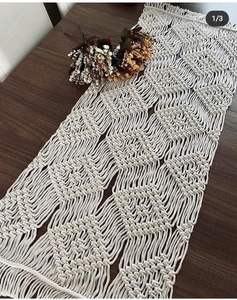 Chemin de table bohème de luxe en macramé, tissé à la main en coton, décoration de table à manger, écologique, lavable, pour mariage, restaurant, dîner - Product Image 6