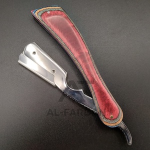100% Natural Wood Handle Stainless Steel <b>Single</b> <b>Blade</b> Men's Shaving Classic Cut Throat Straight <b>Razor</b> With Custom Logo - Product Image 1