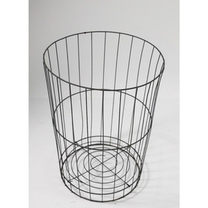 Modern Black Metal Rolling <b>Laundry</b> Basket Wheels And Ring Handles Heavy Duty Clothes <b>Storage</b> For Home & Hotel Organizer - Product Image 2