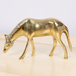 Figura de Caballo de Latón Hecha a Mano, Elegante Escultura de Caballo de Pie, Estatua de Animal de Lujo, Decoración para Mesa de Oficina u Hogar - Product Image 4