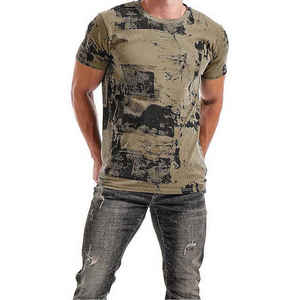 เสื้อยืดลำลองผู้ชาย คอกลม ยืดได้ ทรงเข้ารูป - Product Image 4