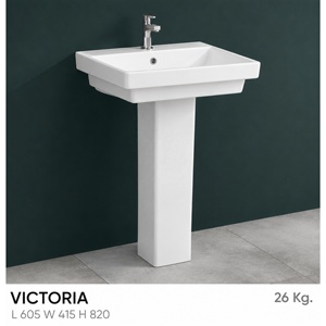 Modern Set Pedestal Washbasin Rectangle Single Hole Chrome Glossy Finish NSF Drainer Floor Mounted Bathroom Sink - Product Image 4
