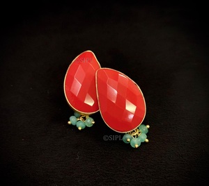 Elegant Premium Quality Brass Gold Plated Statement Fusion Moissanite <b>Earring</b> for Women Girls for Wedding Wear Collection - Product Image 2