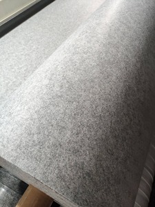 Tissu polaire gris 58/60 pouces de large 280 GSM brossé suédé non tissé 100% polyester imperméable à l'huile et à l'eau écologique laminé PVC - Product Image 4