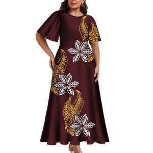 Vestidos de Moda Primavera para Mujer, Diseño Tribal Polinesio Elei, Vestido de Fiesta Personalizado, Vestido Maxi Estilo Sirena - Product Image 5