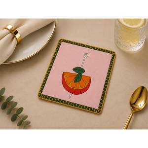 Premium Cotton Fabric <b>Drink</b> <b>Coasters</b> | Colorful Cocktail <b>Coaster</b> for Table Decor - Product Image 4