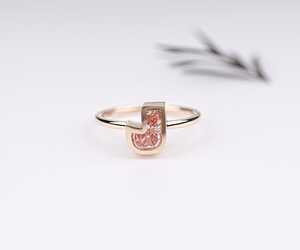 Diamante Rosa de Laboratorio de Alta Calidad con Certificación IGI, Oro de 10K, Engaste de Bisel, Regalo de Cumpleaños, Boda, Compromiso para Ella - Product Image 1