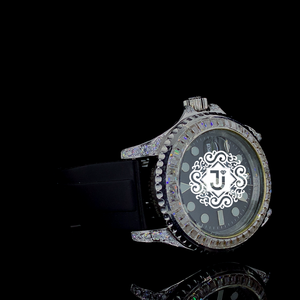 Montre de luxe haut de gamme entièrement automatique avec mouvement à quartz sertie de diamants Moissanite VVS, bracelet en acier inoxydable, disponible en promotion - Product Image 3
