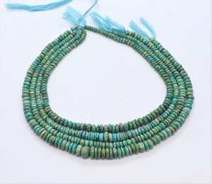 Perles rondes lisses en turquoise d'Arizona AAA, 5-6 mm, perles de pierre précieuse turquoise, 14 pouces, perles rondes turquoise simples pour bijoux - Product Image 5