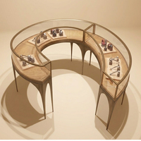 Vitrine de présentation de bijoux sur mesure en métal, présentoir de montres antiques en acier inoxydable, présentoir de bagues pour la vente au détail