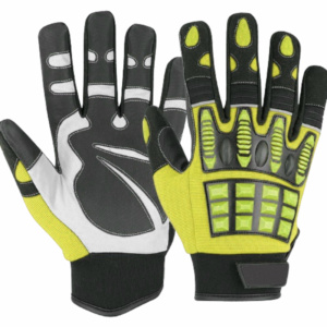 ถุงมือช่างหนังสังเคราะห์เสริมความแข็งแรง มองเห็นได้ชัดเจน ถุงมือทำงานเพื่อความปลอดภัยในอุตสาหกรรม ทนความร้อน ผิวเรียบ ได้รับการรับรองมาตรฐาน CE - Product Image 2