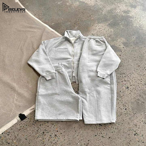 Men’s Baggy Tracksuit Set | <b>Plain</b> <b>Hoodie</b> & Sweatpants Custom Logo 100% Cotton Fleece Quick-Drying Breathable Lightweight Casual - Product Image 3