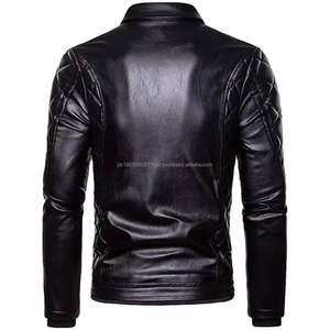Chaqueta de Cuero Sintético Personalizada al Mejor Estilo 2024 para Hombre, Ajuste Delgado, Cómoda, Talla Grande, Transpirable - Product Image 2
