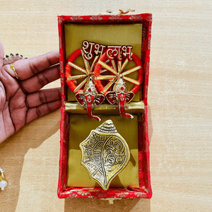 ดิวาลีตะกร้าของขวัญพร้อมที่แขวนผนัง shubh-labh, diyas & กล่องตกแต่งบ้านของขวัญคืนของตกแต่งบ้านของชำร่วยงานแต่งบ้าน - Product Image 3