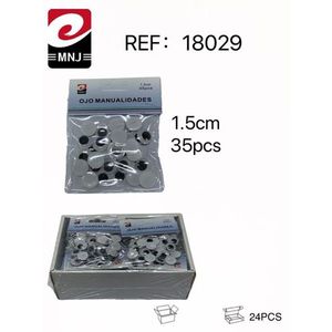 อุปกรณ์งานฝีมือทำมือ ขนาด 1.5 ซม. ทำจากพลาสติก สำหรับงานประดิษฐ์ดวงตา - Product Image 1