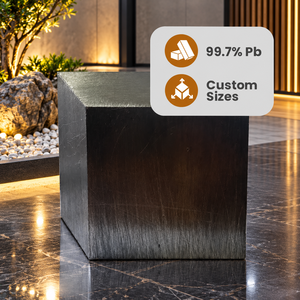 Ladrillos de Plomo Gris Fabricados en Malasia, 99.97% de Pureza, 4x4x2 Pulgadas, Acabado Mecanizado, Seguridad contra la Radiación, Ingeniería de Construcción, Personalizables - Product Image 1