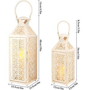 Lámpara Marroquí Verde Oscuro, Duradera y Ecológica, con Patrón Tallado a Mano, Ideal para Decoración del Hogar, Bodas y Jardines - Product Image 2