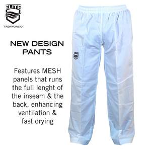 Uniforme de taekwondo de tela premium de polialgodón, ligero, transpirable, duradero, uniforme de entrenamiento con diseño de cuello en V para hombres y mujeres. - Product Image 3