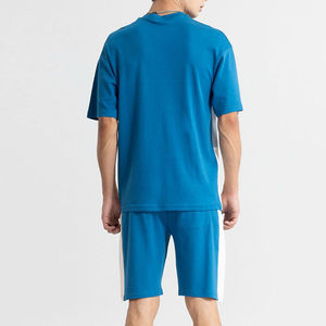 Ensemble court personnalisé en 2 pièces, été, unisexe, coton imprimé, manches courtes, ensemble de shorts et t-shirt d'été pour hommes - Product Image 2