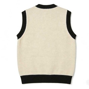 Gilet en tricot respirant uni sans manches pour homme, col en V, boutonné sur le devant, style moderne - Product Image 4