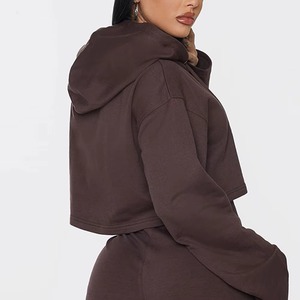 Sudadera corta elegante para mujer, ideal para el invierno. MOQ bajo. Sudadera corta para mujer. - Product Image 6