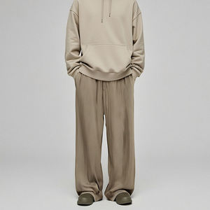 2026 Spring and Fall Jacquard Striped Wide-Leg Men'S Pants Casual Loose Pit Stripes Drawstring Straight Large Size Pants Man <b>No</b> - Product Image 1