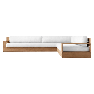 Luxury The Langham Teak <b>Outdoor</b> Daybed <b>Sofa</b> Modern Resort Villa Patio Lounge Hospitality Furniture - Product Image 2