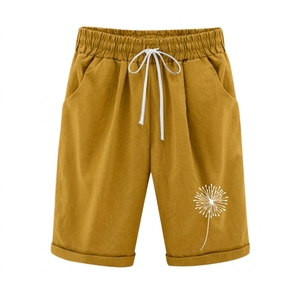 Pantalones Cortos de Verano para Hombre, de Algodón y Poliéster, Tejido de Punto, con Cordón Ajustable, Transpirables, Ecológicos, con Logotipo Personalizado, Precio Económico al por Mayor - Product Image 4