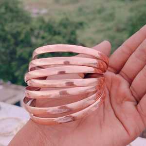 Handmade Copper Bangle Set - Dainty <b>Stacking</b> <b>Bracelets</b> Handmade jewelry - Product Image 5
