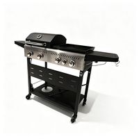 Grille Teppanyaki et barbecue à gaz de bonne qualité avec double table latérale pour les voyages et la maison