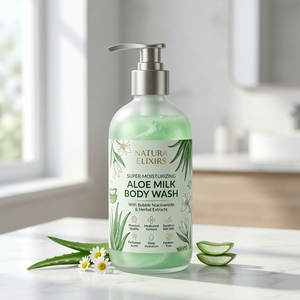 Gel de Ducha Herbal con Aloe Vera y Niacinamida, Super Hidratante, de Primera Calidad, con Burbujas, Perfumado, para Piel Sensible - Product Image 2