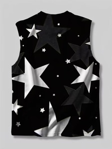 <b>Acid</b> Wash Vintage Retro Style <b>Drop</b> Shoulder Sleeveless Tee High Street Mens Vest - Product Image 2