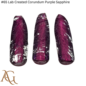 # 65 boules de saphir violet en corindon créé en laboratoire, synthétiques, de fusion par flamme, gemmes simulées pour la taille lapidaire - Product Image 3