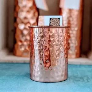 Copper glasses premium stylish serving <b>cups</b> metal tumblers for water juice cocktail use durable <b>reusable</b> kitchen drinkware - Product Image 1