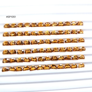 Premium Citrine Madeira Ex3 Gemstones <b>D</b> Shape 6x4mm Loose Gemstone Set With Vibrant Golden Appearance For Handmade Jewelry - Product Image 1