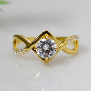 Geometric DesignRing <b>Set</b> with Cubic Zirconia Accents 925 <b>Sterling</b> <b>Silver</b> Wedding Engagement <b>Ring</b> <b>Set</b> for Women - Product Image 6