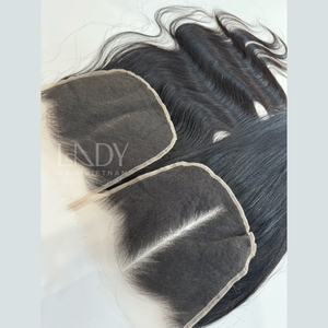 Trama de cabello humano virgen vietnamita superventa 100%, máquina de cierre de doble trazo, precio al por mayor - Product Image 3