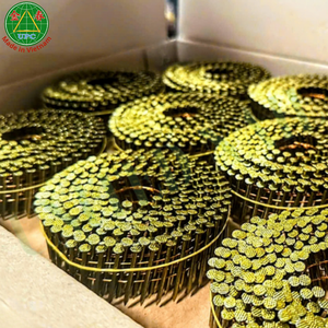 Clavos en rollo de acero al carbono de 2.5mmx50mm con vástago liso y cabeza a cuadros para fabricación de palets |   Clavo en rollo - Product Image 1