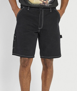 Pantalon cargo noir pour homme Felixstyle, taille mi-haute, poches, 100 % coton, décontracté, pour l'hiver et l'automne, respirant, vintage, délavage clair, imprimé - Product Image 1