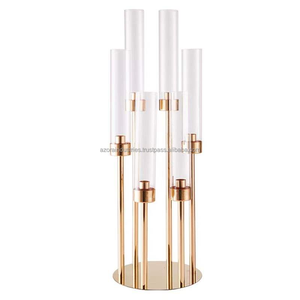 Bougeoir photophore moderne en fer noir de luxe Porte-bougie métallique décoratif de style unique avec un design standard élégant - Product Image 6