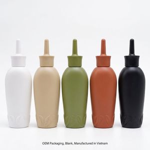 ขวดบีบ HDPE แบบขายส่ง ขนาด 130 มล. สีเขียวด้าน ฝาเกลียว สำหรับแชมพู น้ำมันใส่ผม โลชั่น ซอส โรงงานเวียดนาม รับผลิตแบบ OEM ODM - Product Image 5