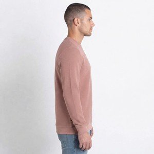 Sudadera de cuello redondo para hombre, color azul marino, corte clásico, tejido de felpa suave, manga larga, informal, para el día a día, invierno - Product Image 5