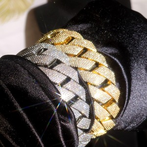 Custom Diamond <b>Bracelet</b> <b>Silver</b> Plated <b>Adjustable</b> Chain Gift For Her wear birthday Party And Wedding Available For Sale - Product Image 5