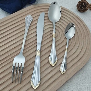 Juego de cubiertos de acero inoxidable de diseño elegante y hermoso, venta al por mayor, decoración de cocina personalizable a precios asequibles. - Product Image 1